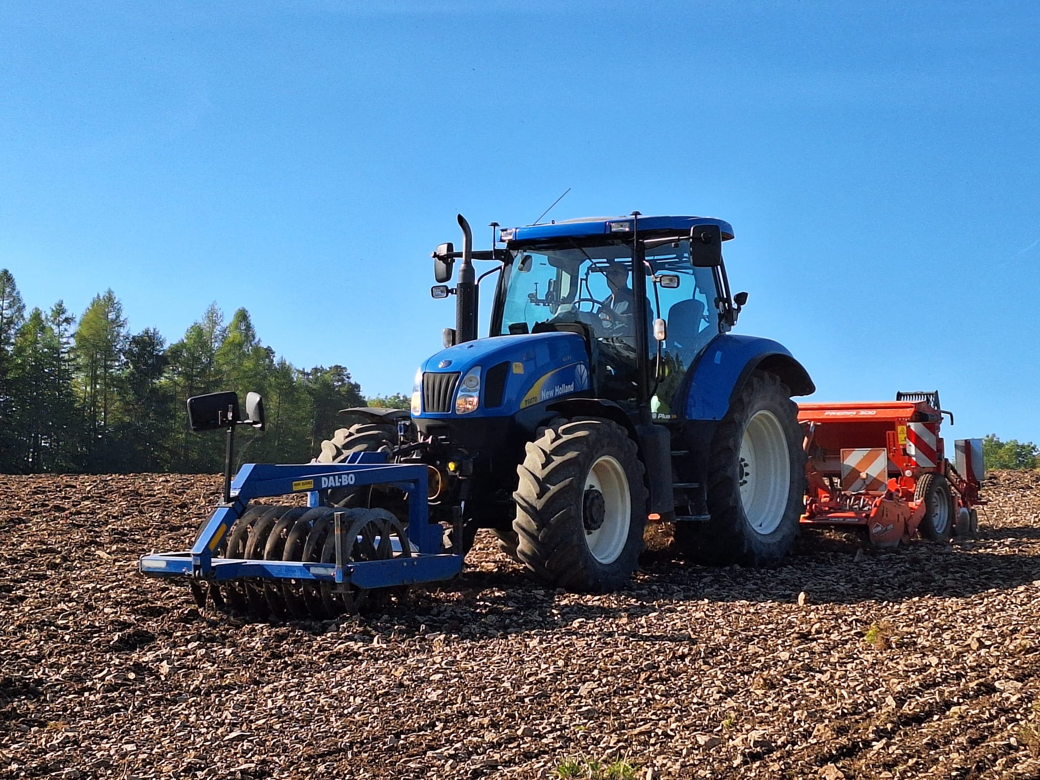 UrDinkel säen auf dem höchsten Acker im Kanton Schaffhausen. Oktober 2023